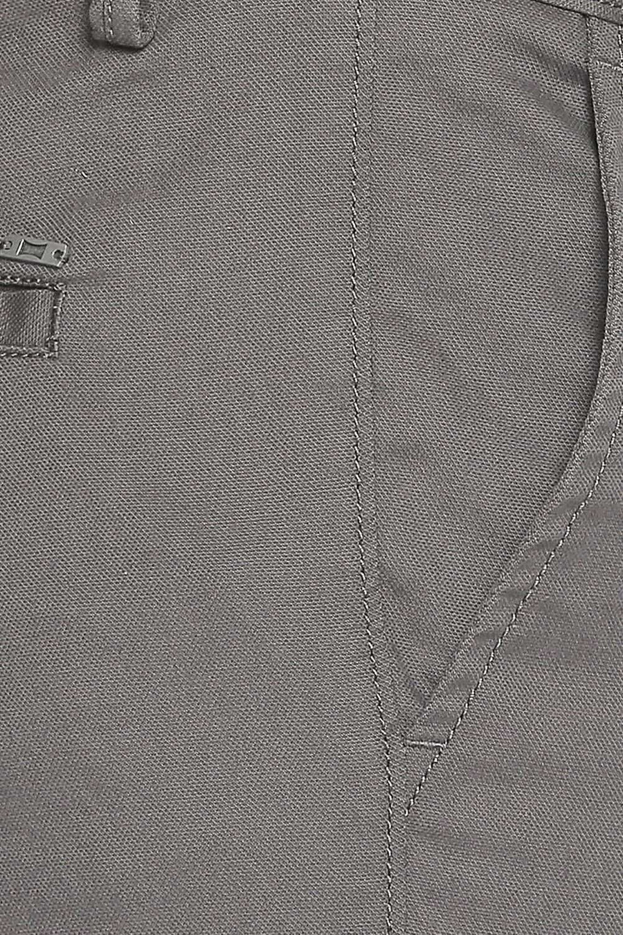 BASICS TAPERED FIT GUNMETAL STRETCH TROUSER