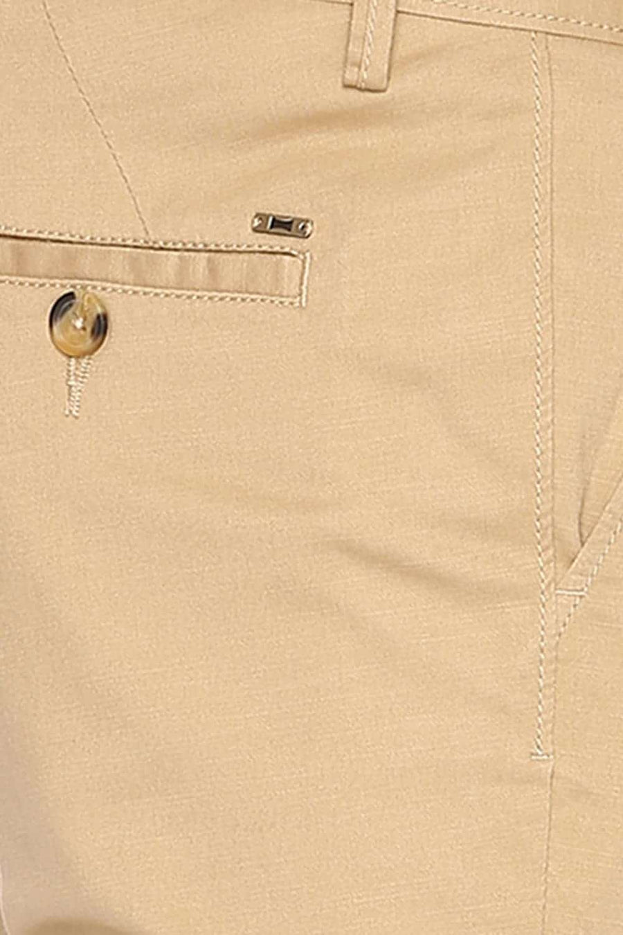 BASICS TAPERED FIT TAOS TAUPE STRETCH TROUSER