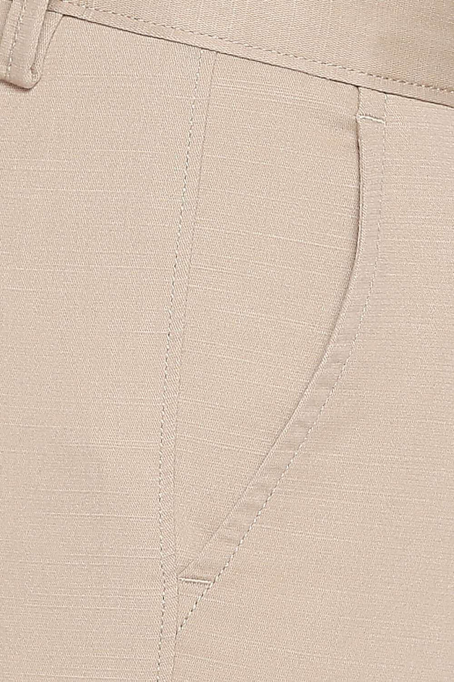 BASICS TAPERED FIT WHITE PEPPER STRETCH TROUSER