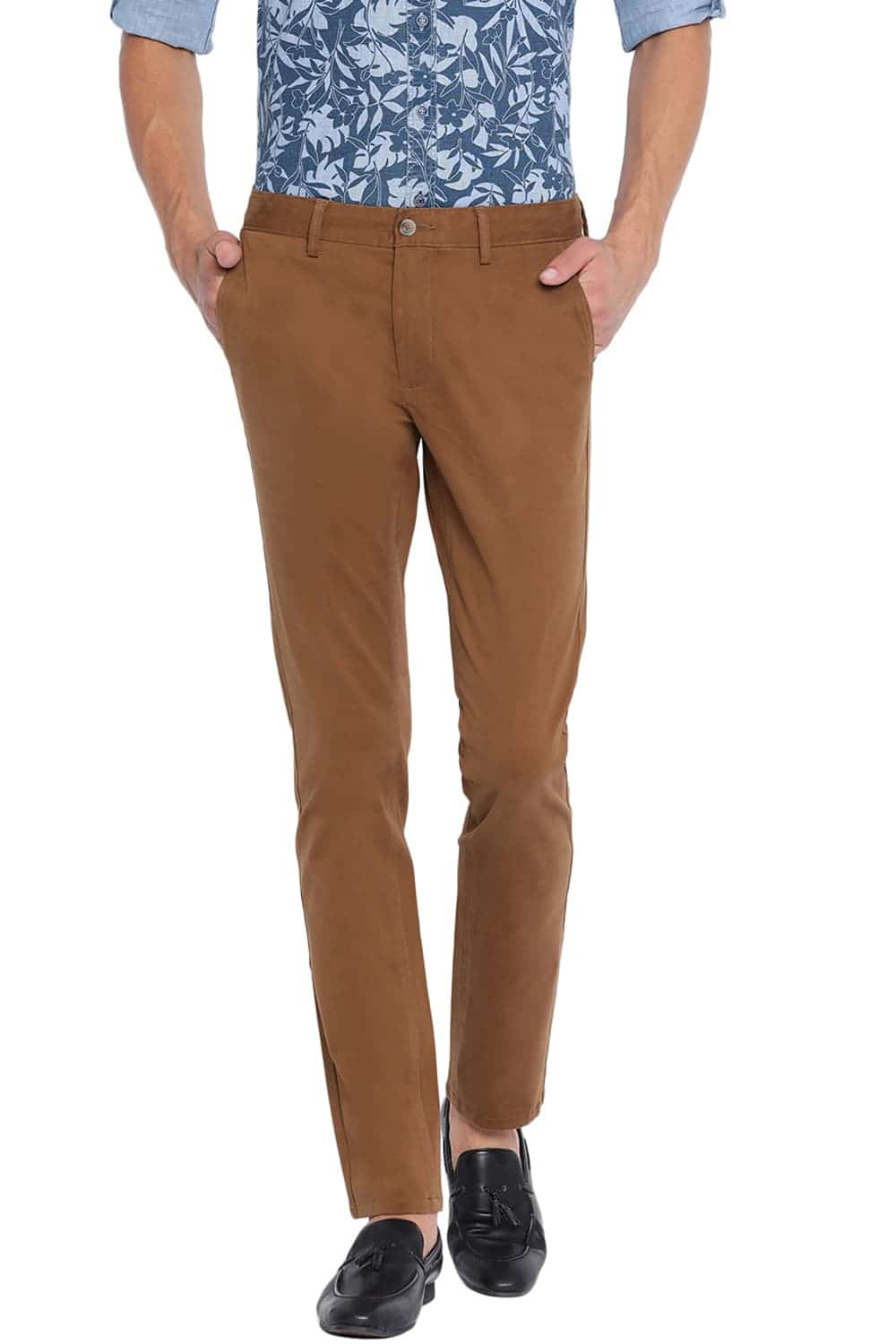 BASICS TAPERED FIT STRETCH TROUSER