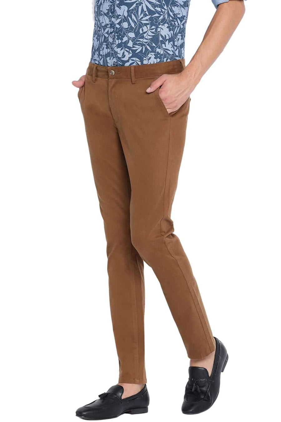 BASICS TAPERED FIT ERMINE STRETCH TROUSER