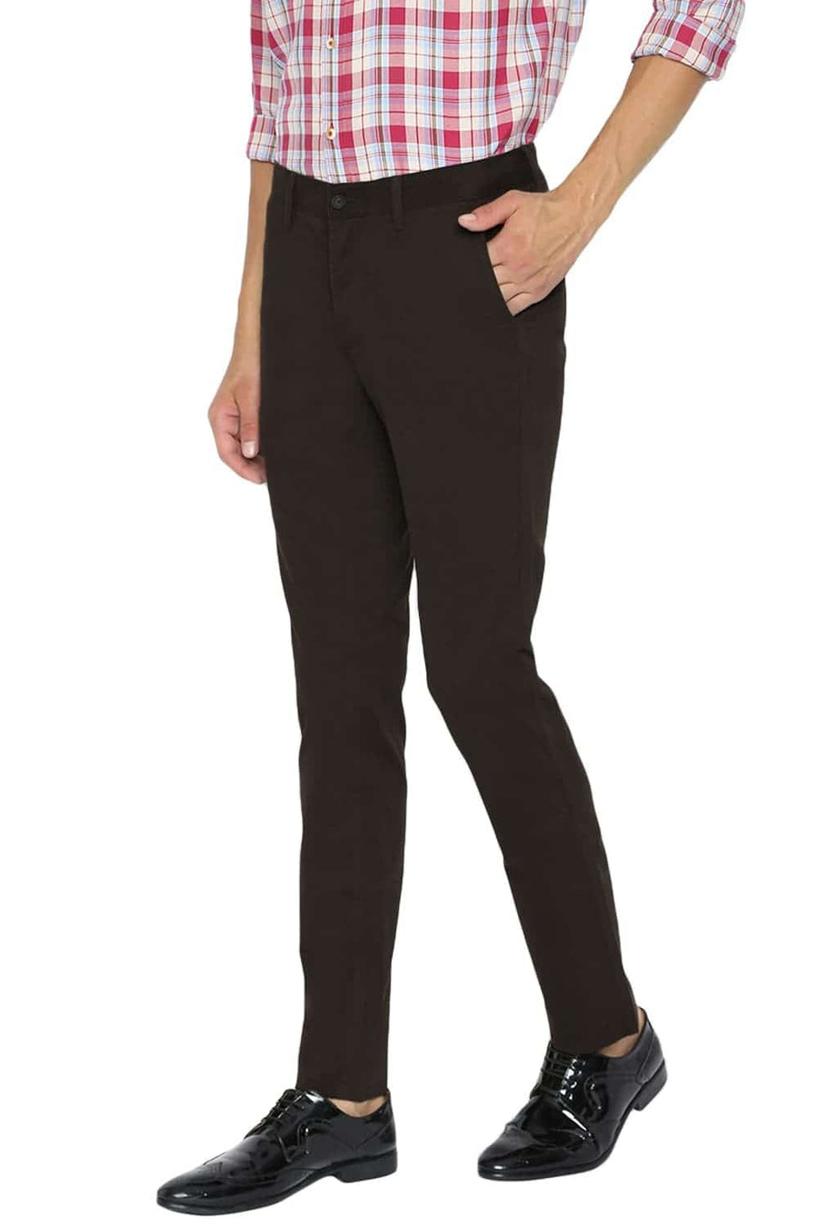 BASICS TAPERED FIT DEMITASSE STRETCH TROUSER