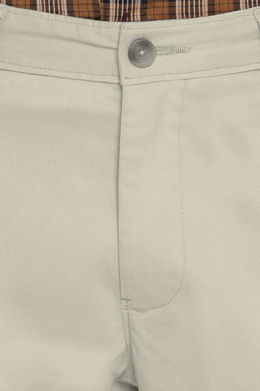 BASICS TAPERED FIT SILVER GREEN STRETCH TROUSER