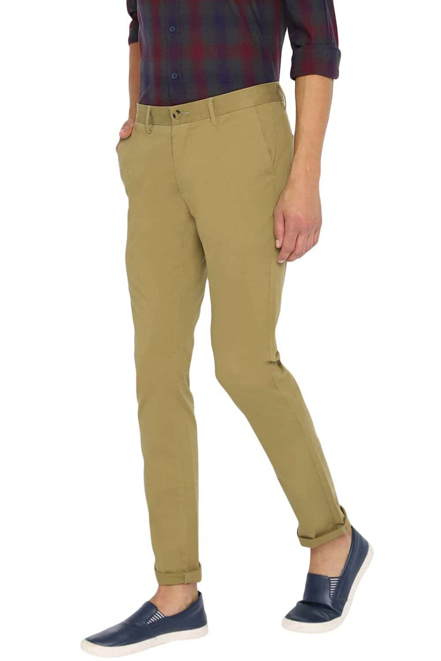 BASICS TAPERED FIT FENNEL SEED STRETCH TROUSER