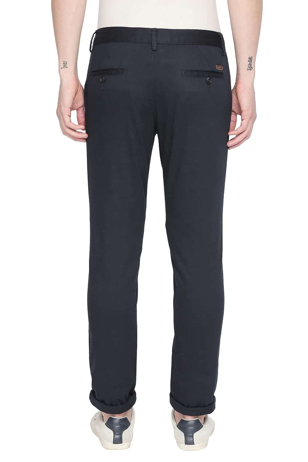 BASICS TAPERED FIT STRETCH TROUSER