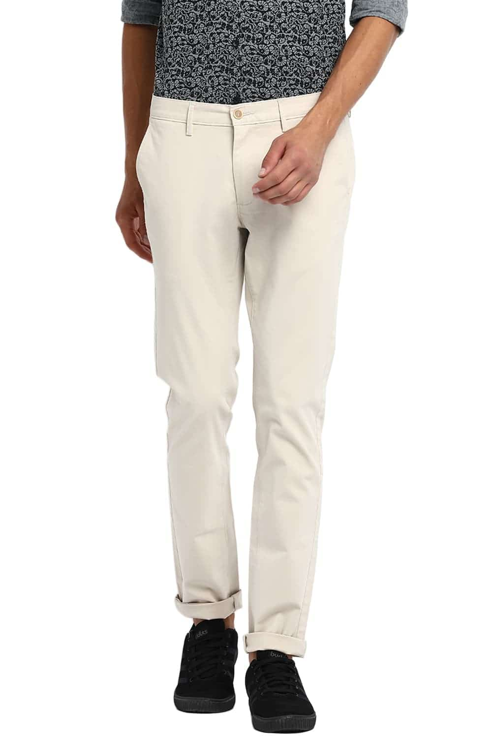 BASICS TAPERED FIT STRETCH TROUSER