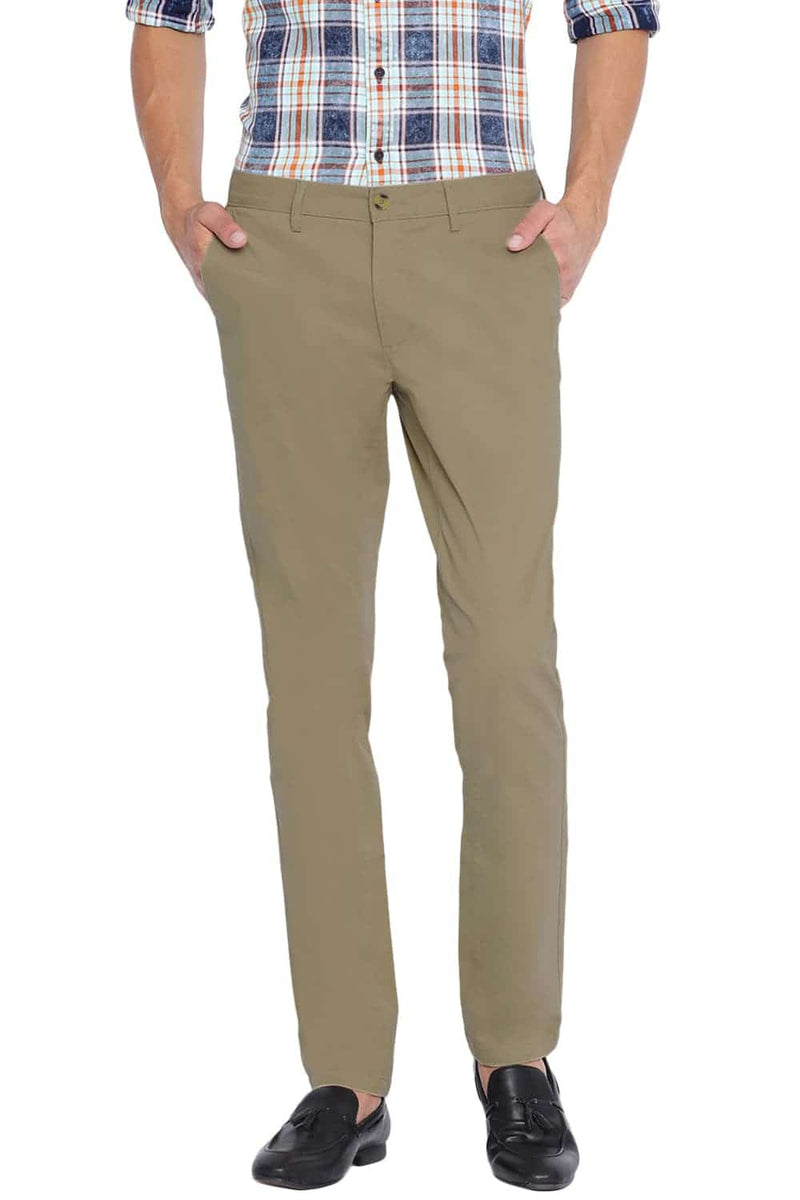 BASICS TAPERED FIT STRETCH TROUSER