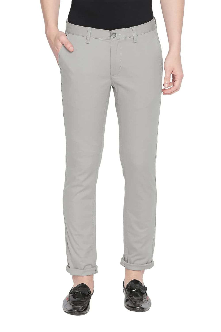 BASICS TAPERED FIT LONDON FOG STRETCH TROUSER