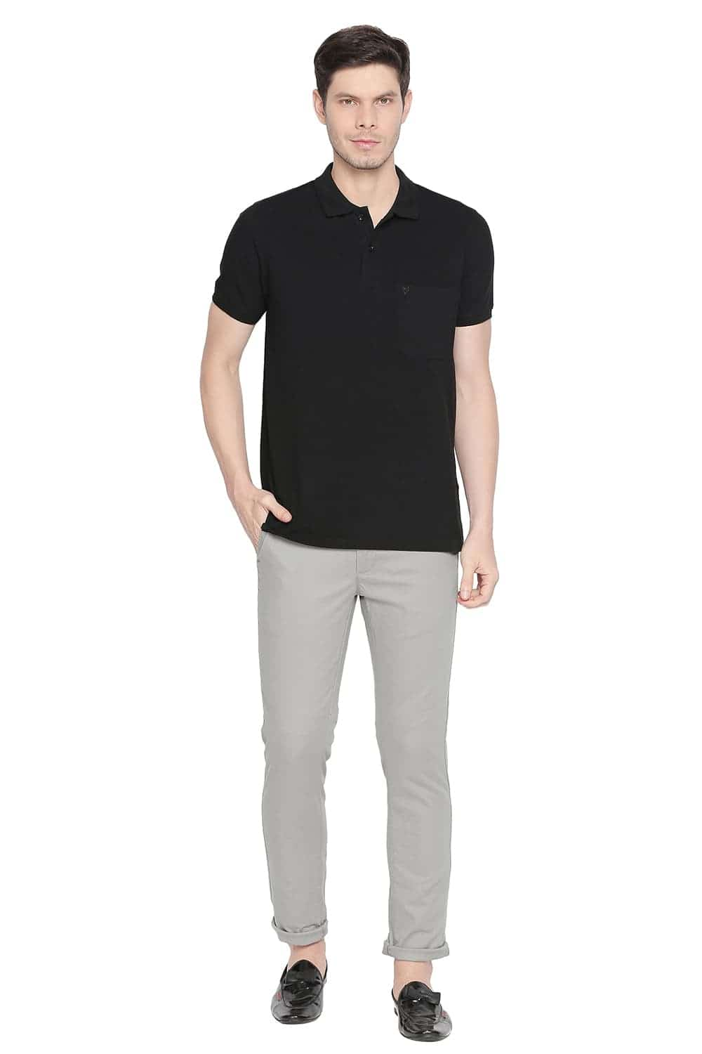 BASICS TAPERED FIT STRETCH TROUSER