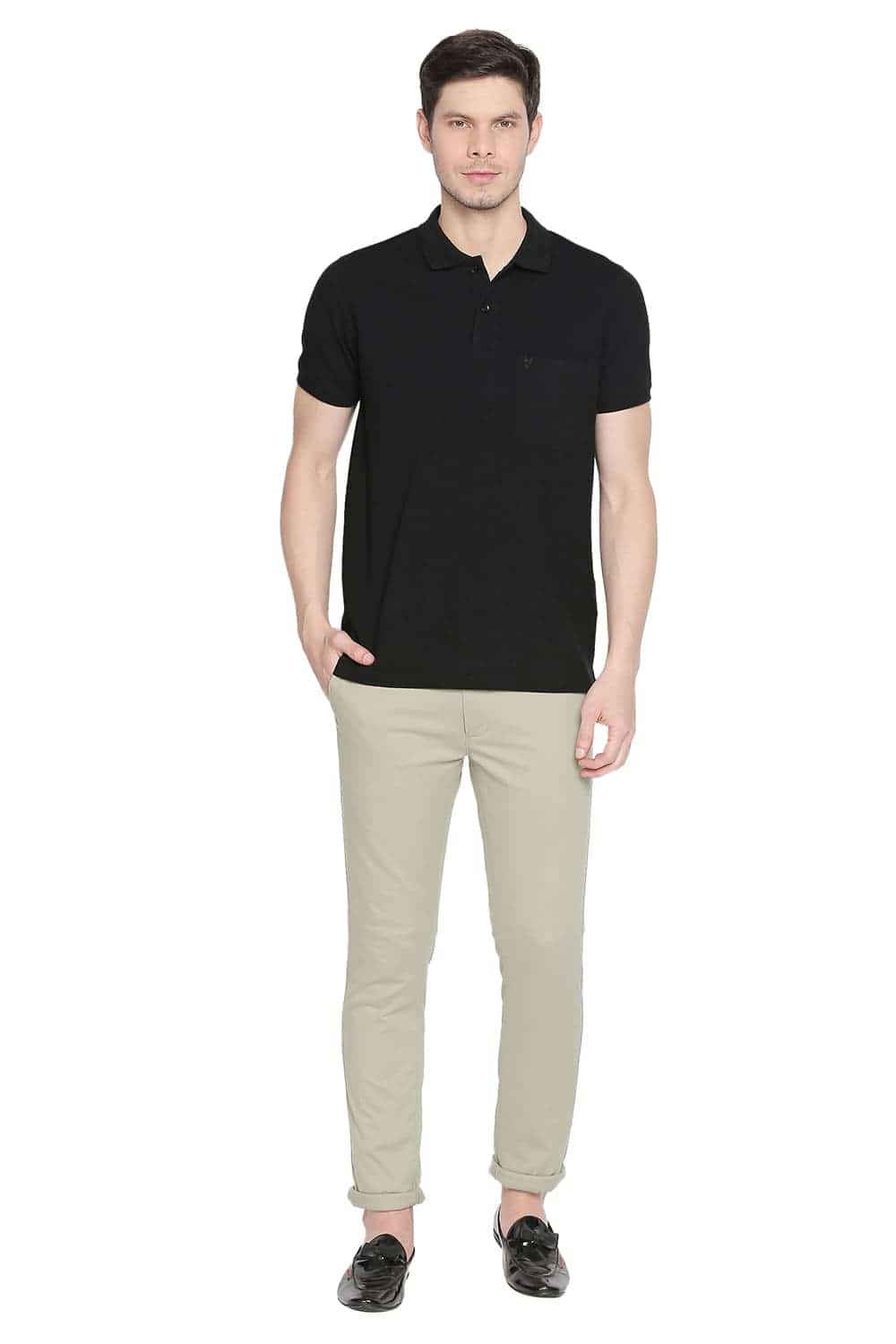 BASICS TAPERED FIT STRETCH TROUSER