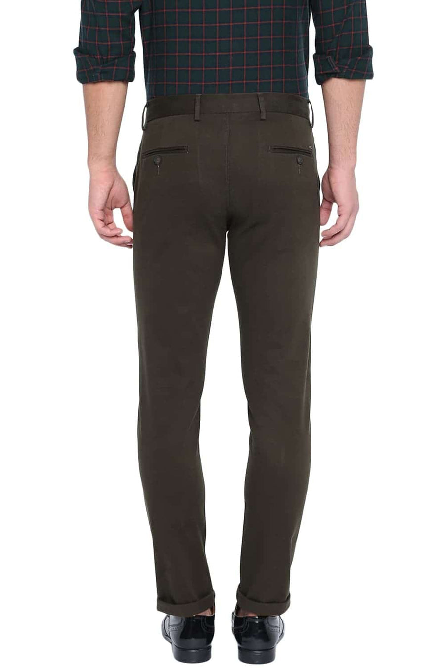 BASICS TAPERED FIT FOSSIL NIGHT STRETCH TROUSER