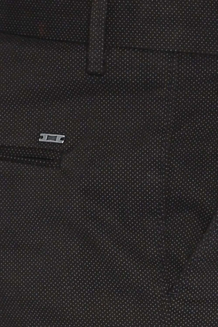 BASICS TAPERED FIT PIRATE BLACK STRETCH TROUSER