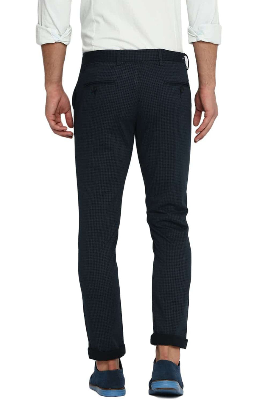 BASICS TAPERED FIT MIDNIGHT NAVY STRETCH TROUSER