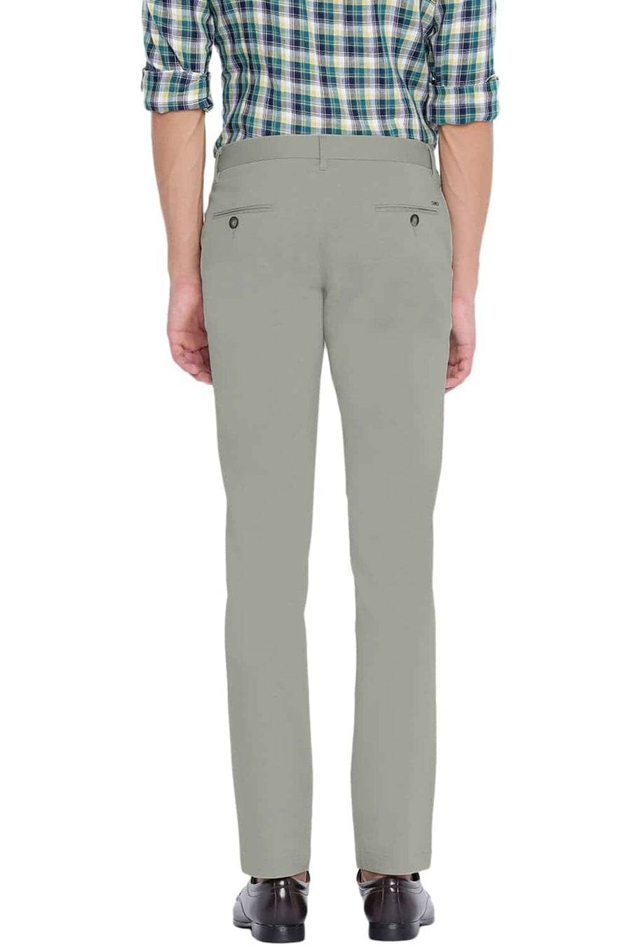 BASICS TAPERED FIT AGATE GREY STRETCH TROUSER
