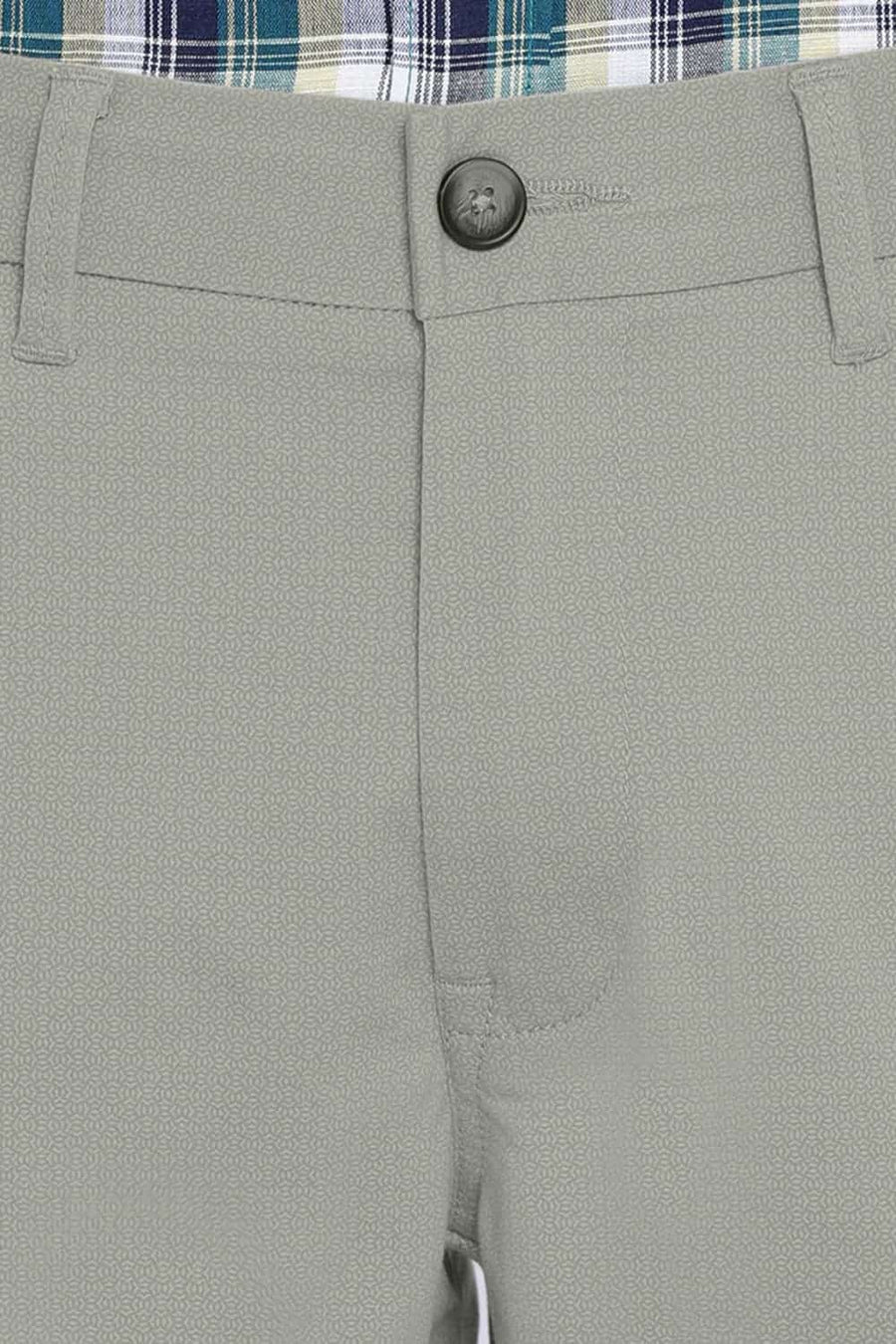 BASICS TAPERED FIT AGATE GREY STRETCH TROUSER