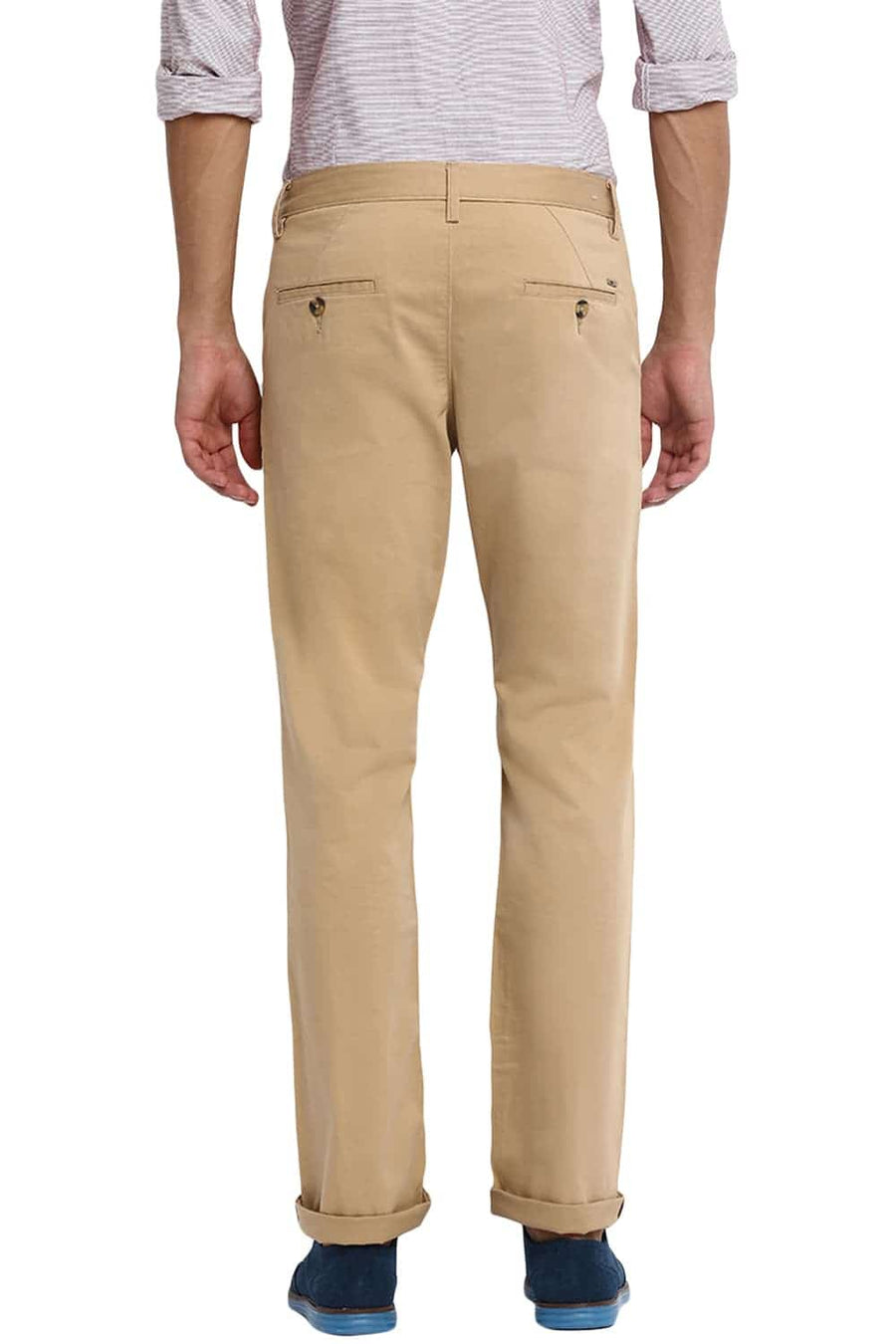 BASICS TAPERED FIT CROISSANT STRETCH TROUSER