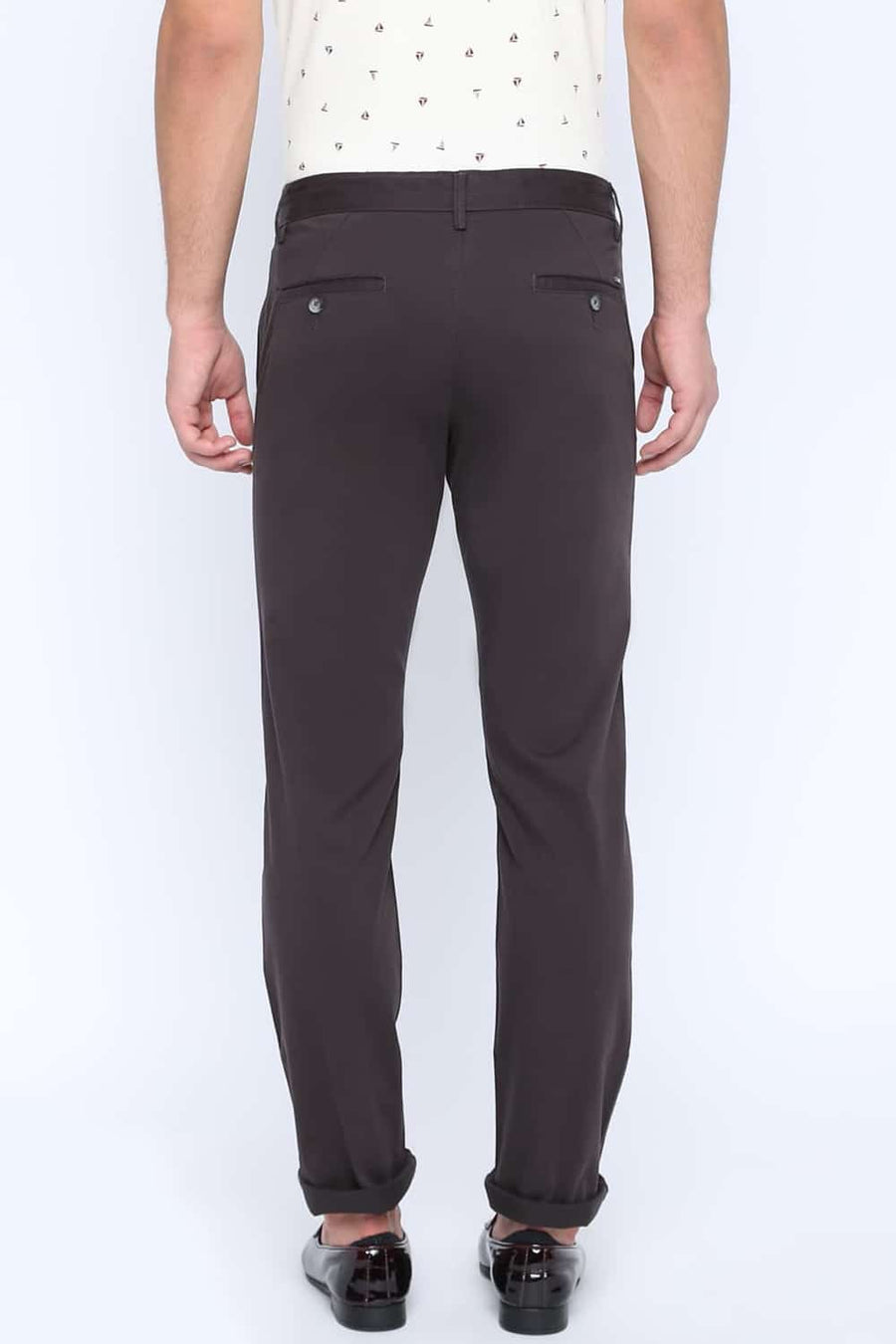 BASICS TAPERED FIT BLACK INK STRETCH TROUSER