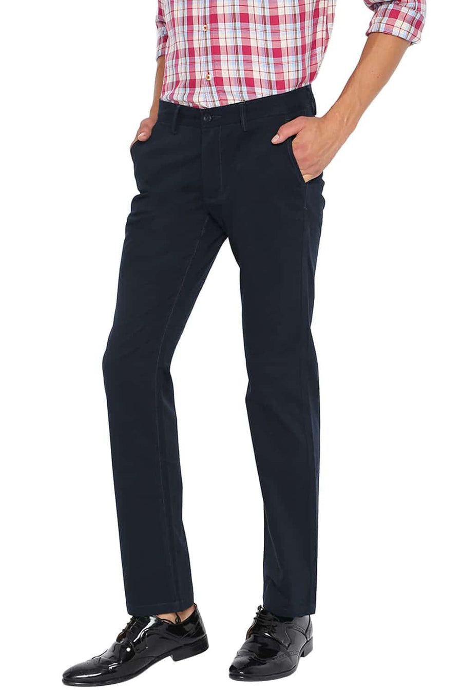 BASICS TAPERED FIT BLUE NIGHTS STRETCH TROUSER