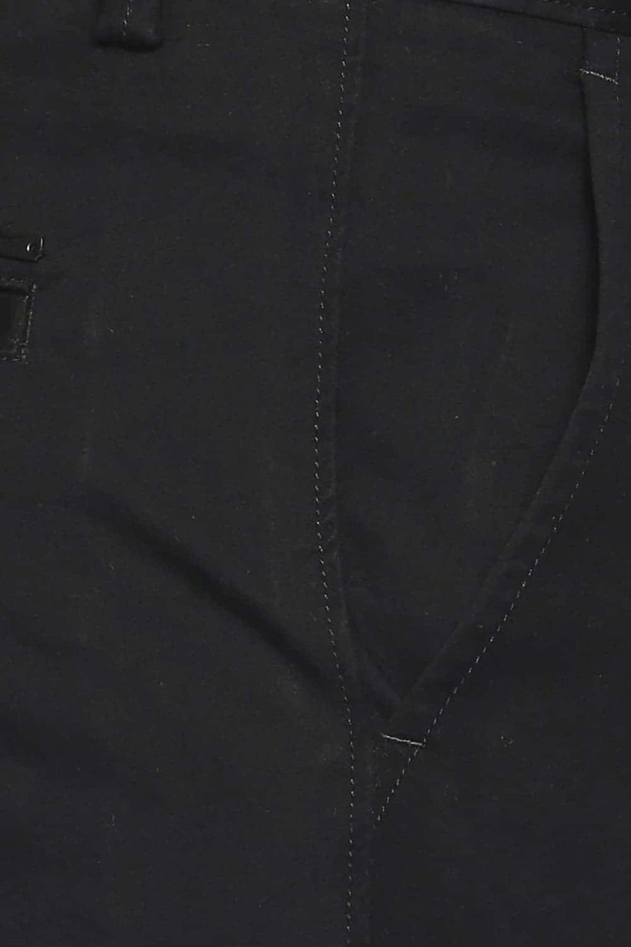 BASICS TAPERED FIT ANTHRACITE BLACK STRETCH TROUSER
