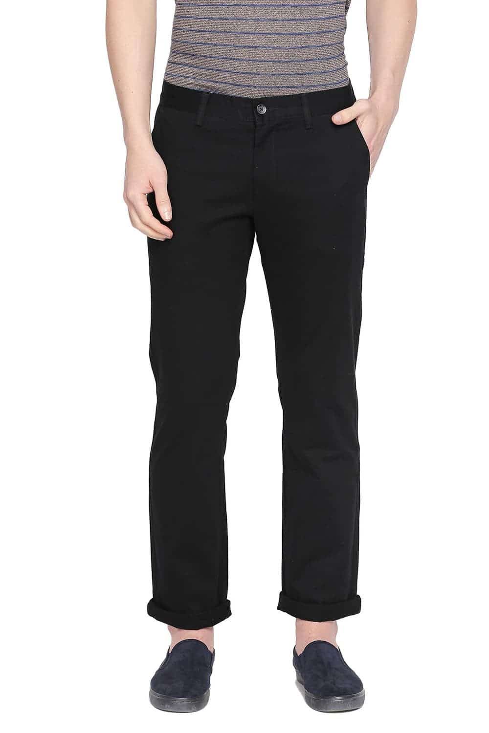 BASICS TAPERED FIT STRETCH TROUSER