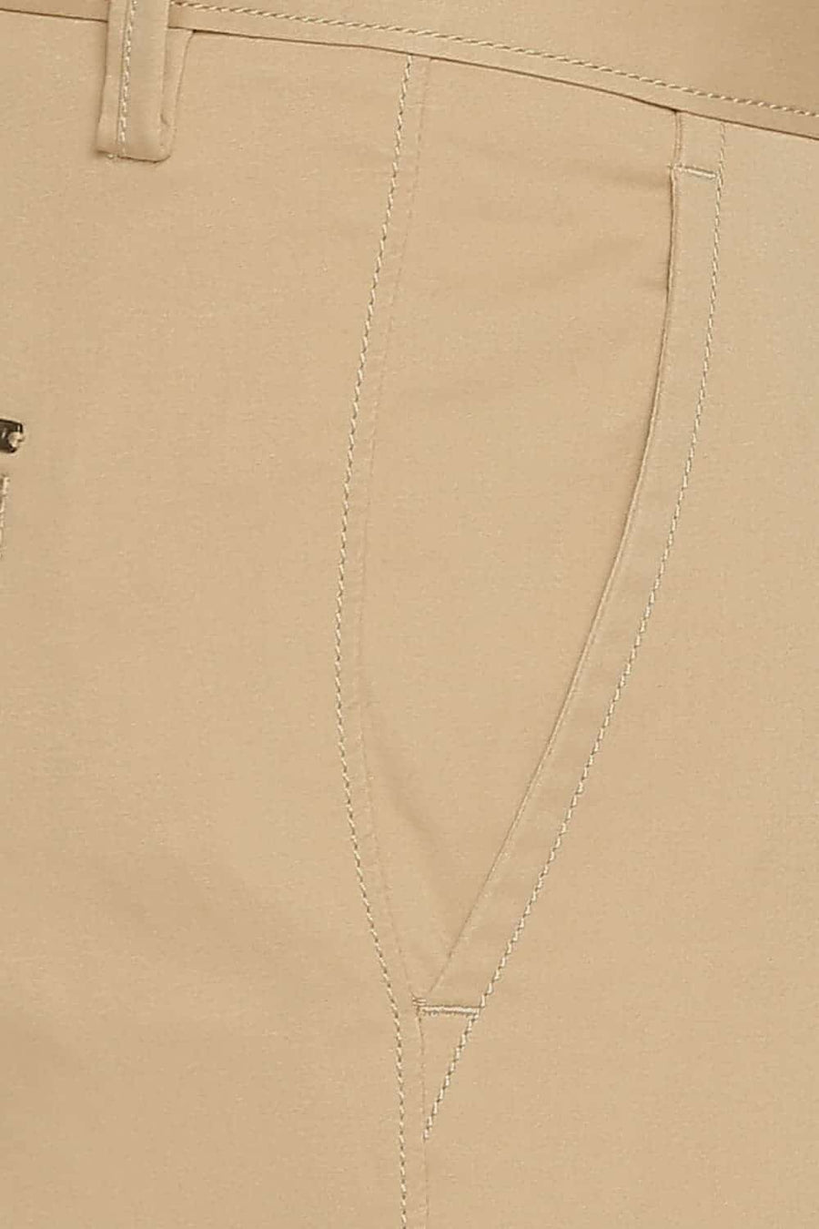 BASICS TAPERED FIT CURRY KHAKI STRETCH TROUSER