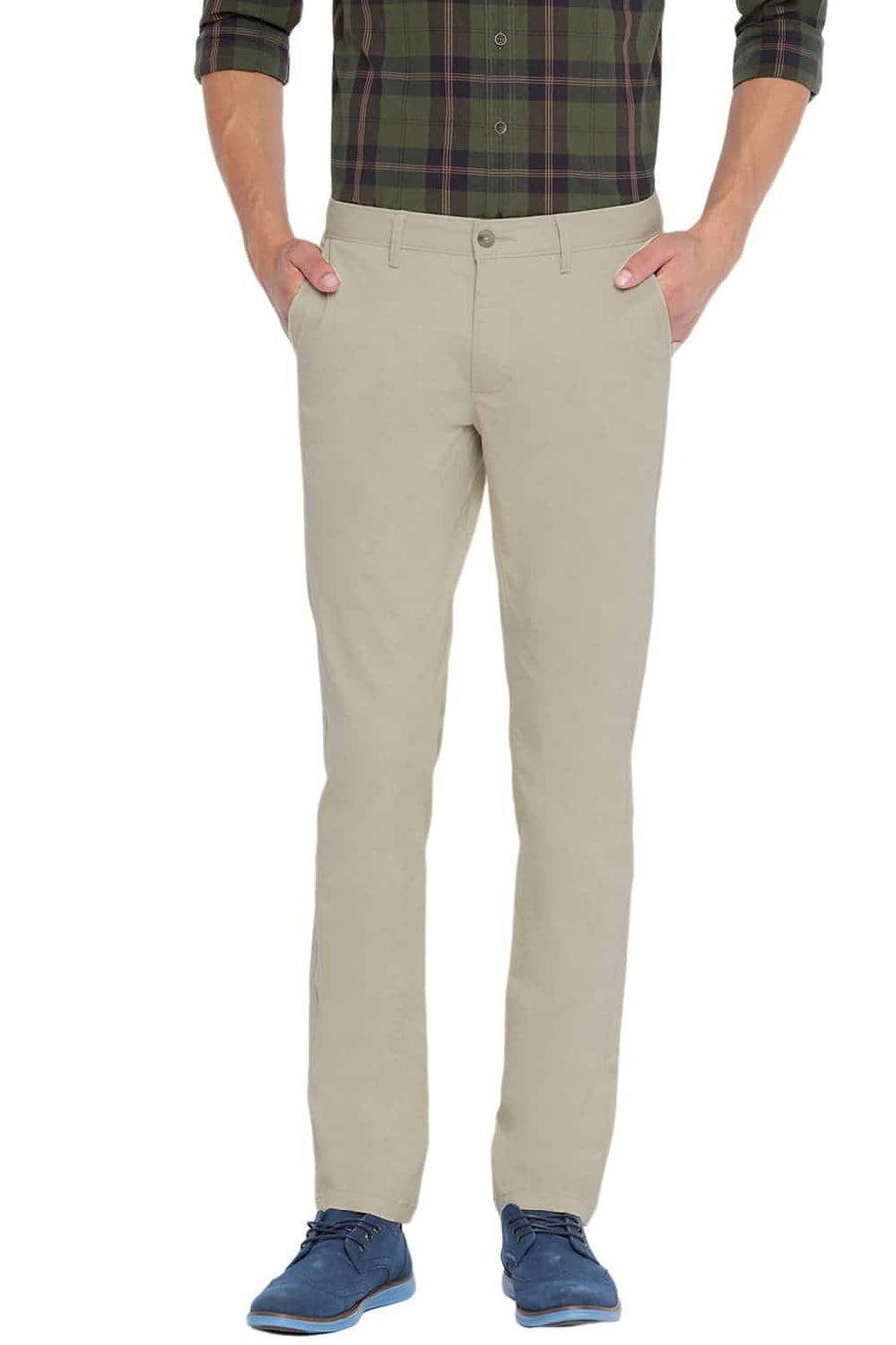 BASICS TAPERED FIT SAFARI STRETCH TROUSER