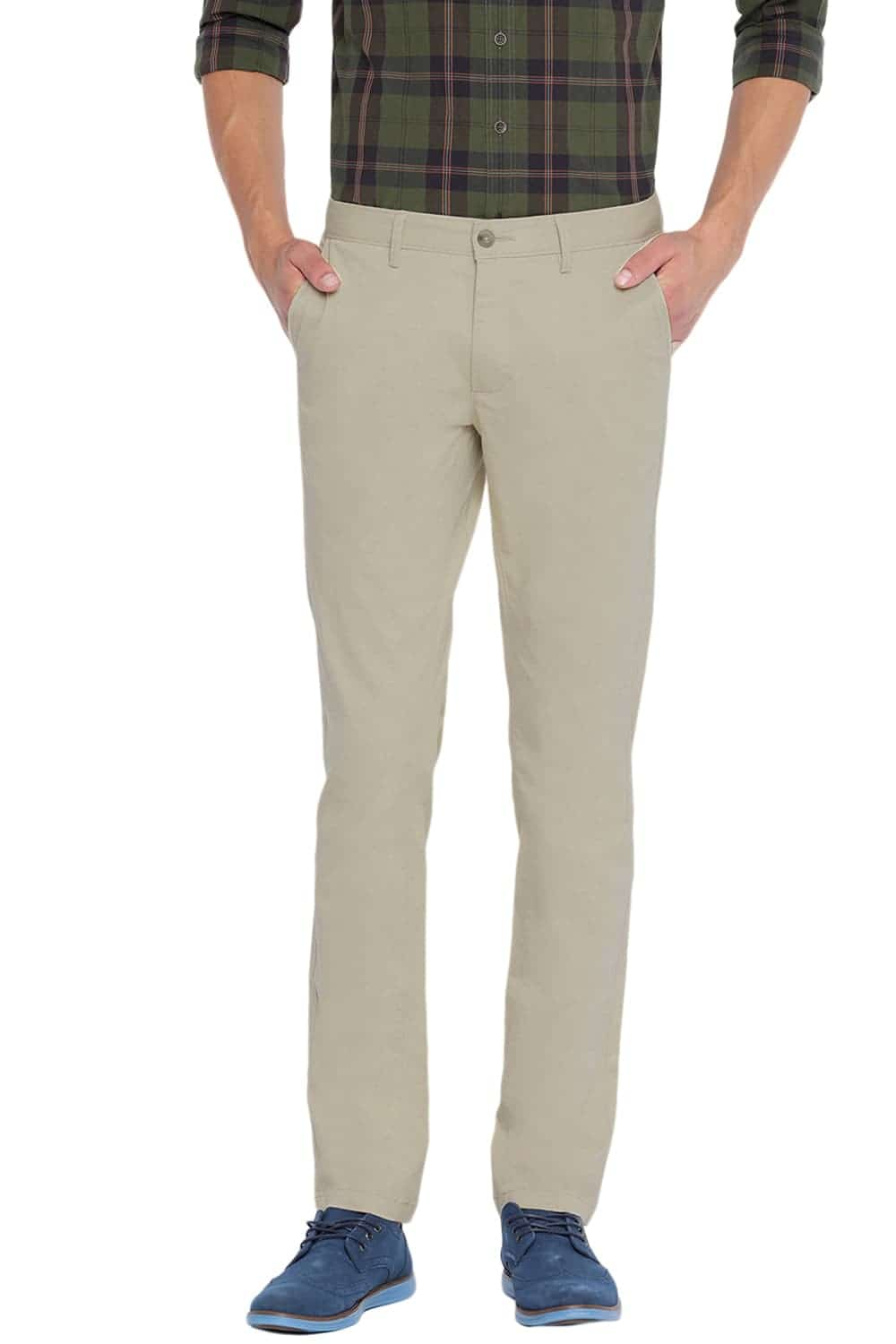 BASICS TAPERED FIT STRETCH TROUSER