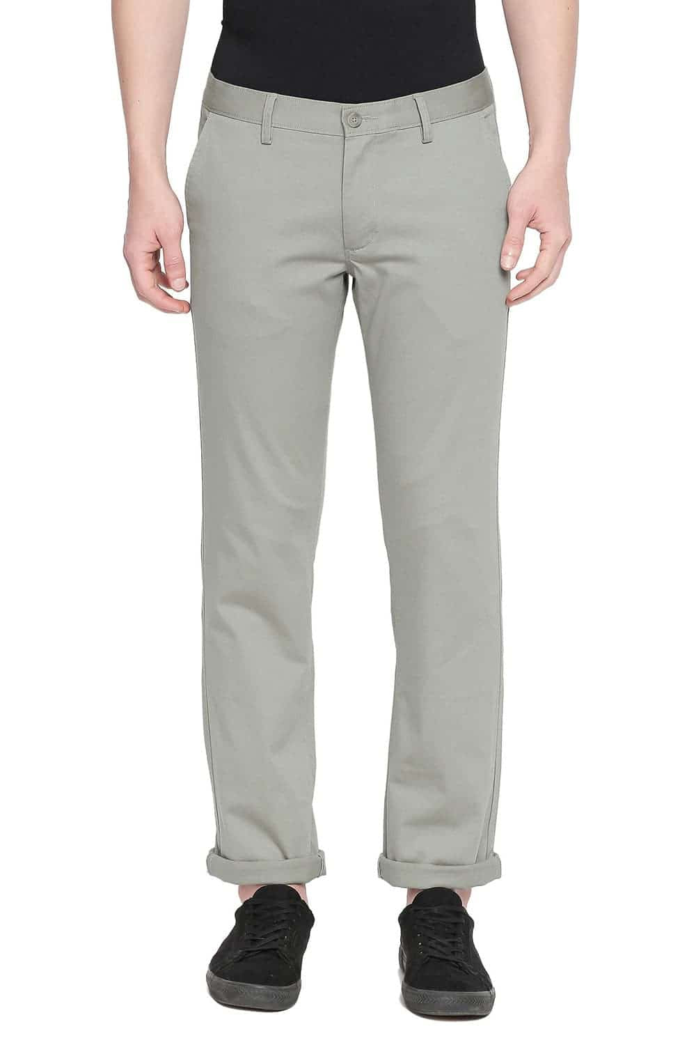 BASICS TAPERED FIT STRETCH TROUSER