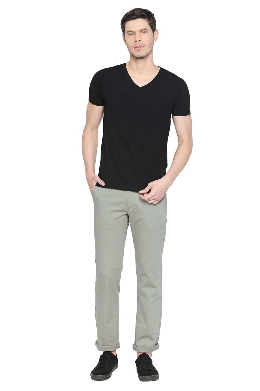 BASICS TAPERED FIT LAUREL STRETCH TROUSER