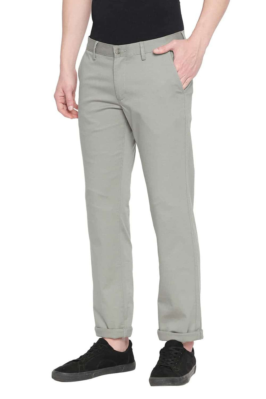 BASICS TAPERED FIT LAUREL STRETCH TROUSER