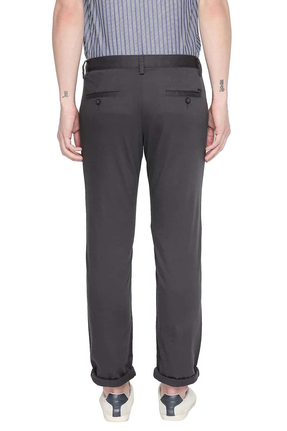 BASICS TAPERED FIT STRETCH TROUSER