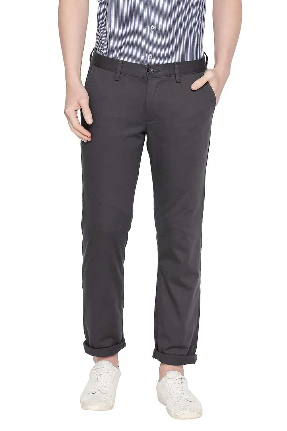 BASICS TAPERED FIT STRETCH TROUSER