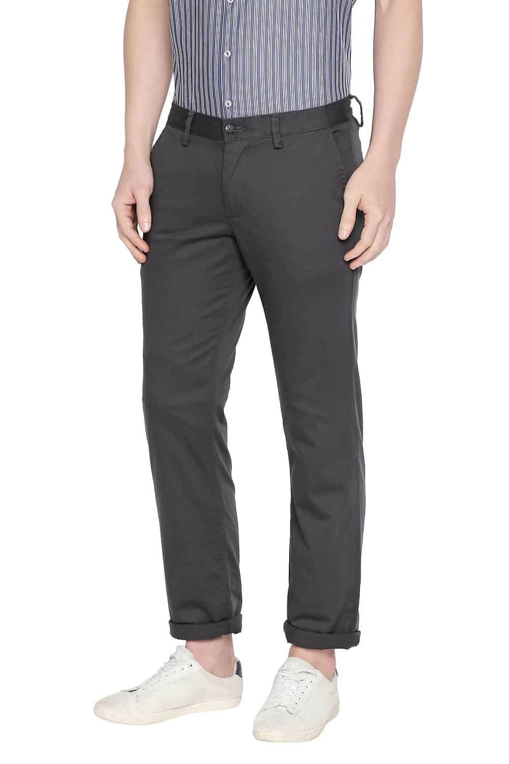 BASICS TAPERED FIT STRETCH TROUSER