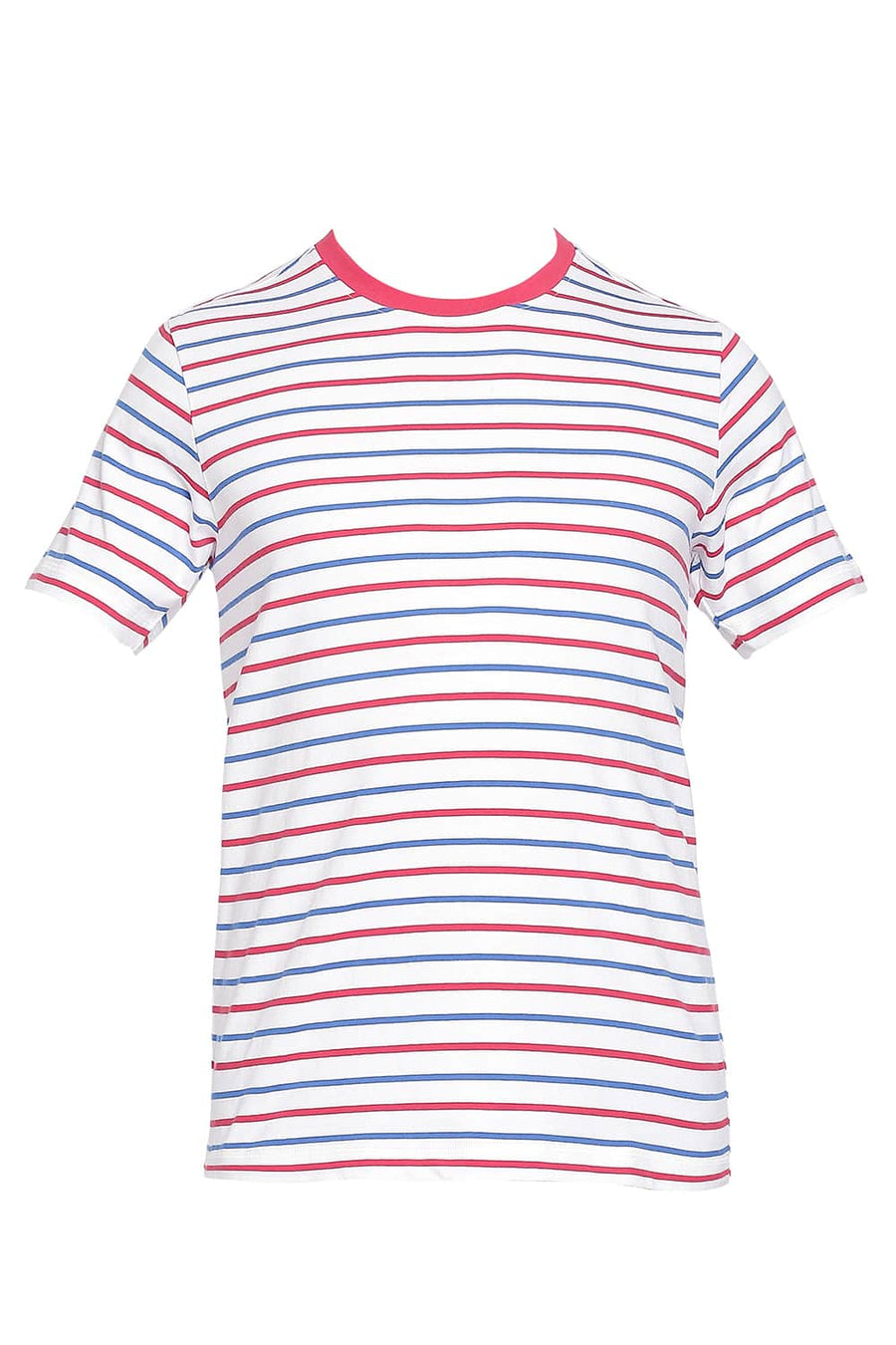 BASICS MUSCLE FIT BRIGHT WHITE CREW NECK T SHIRT