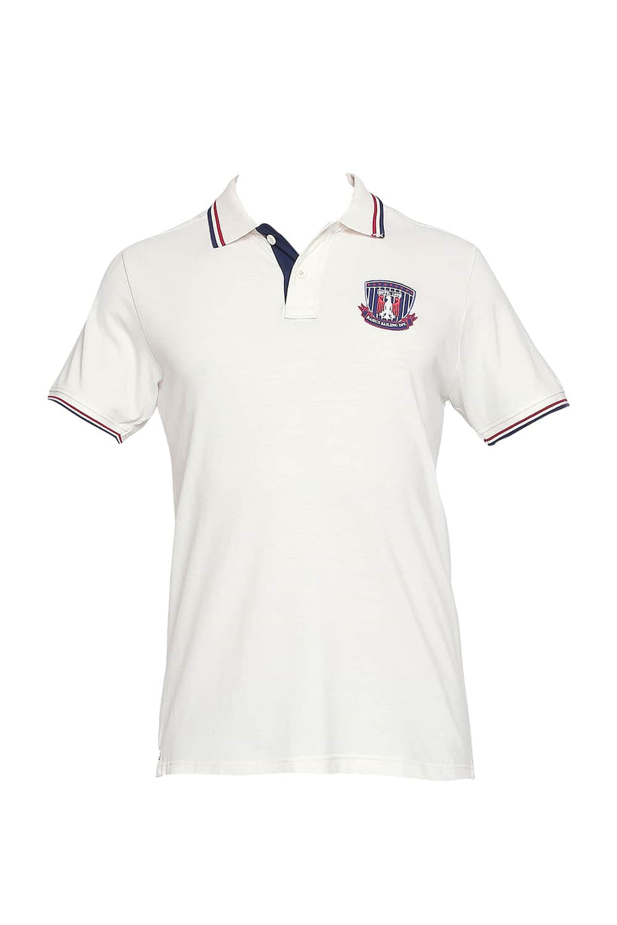 BASICS MUSCLE FIT CANNOLI CREAM POLO T SHIRT