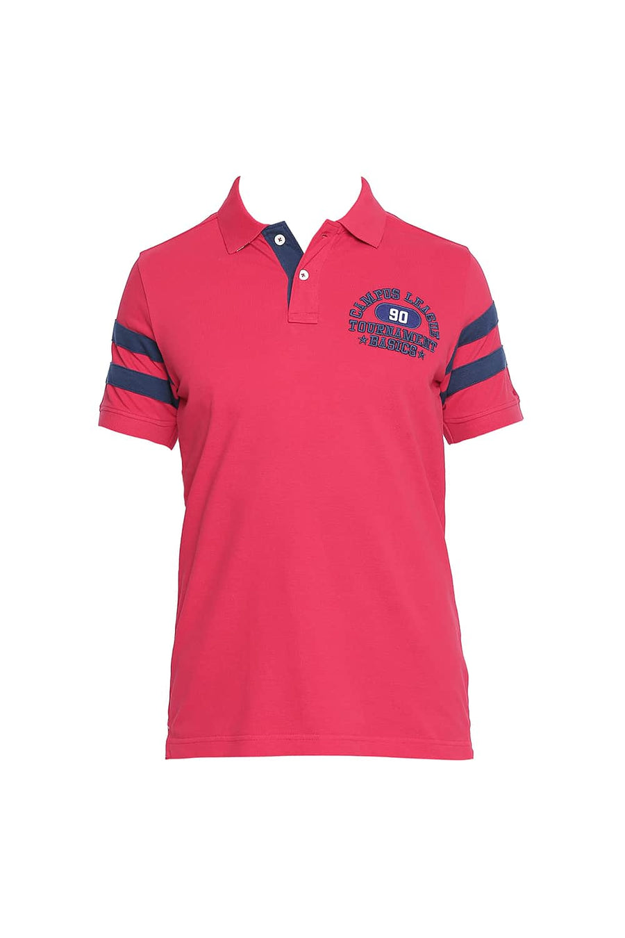 BASICS MUSCLE FIT LOLLIPOP RED POLO T SHIRT