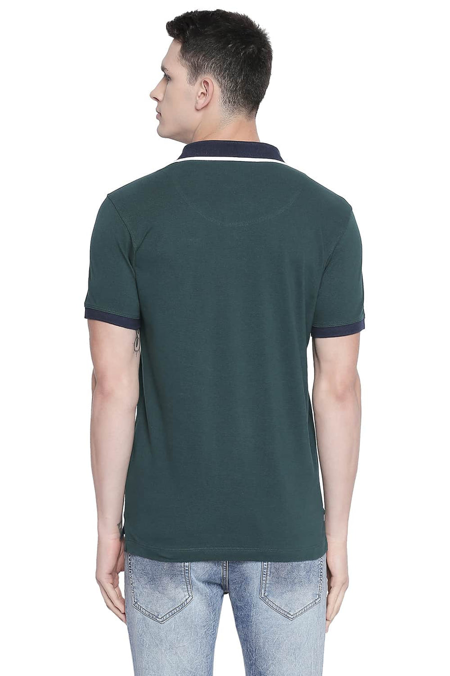 BASICS MUSCLE FIT JUNE BUG RUGBY POLO T SHIRT
