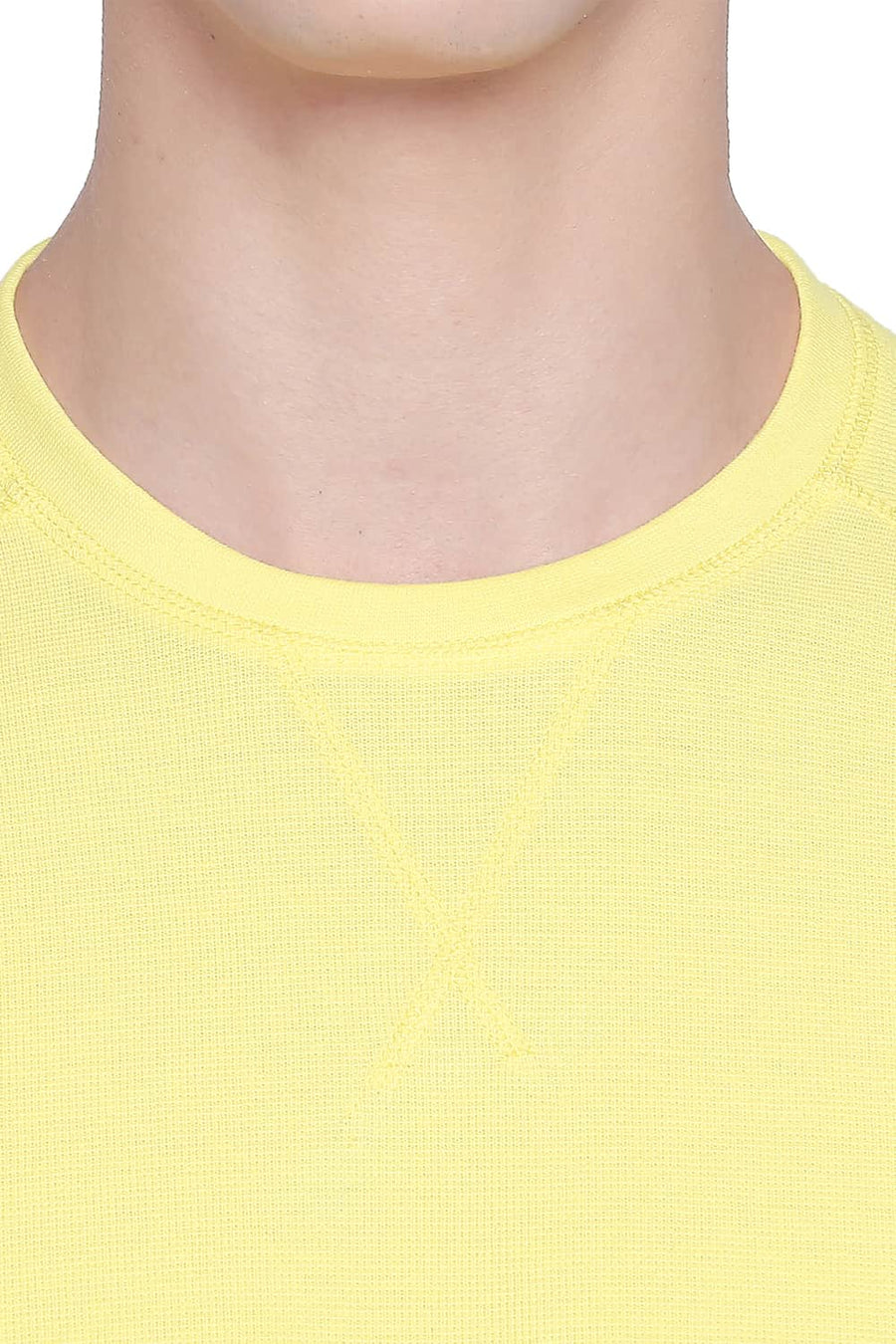 BASICS MUSCLE FIT LEMON DROP RAGLAN T SHIRT