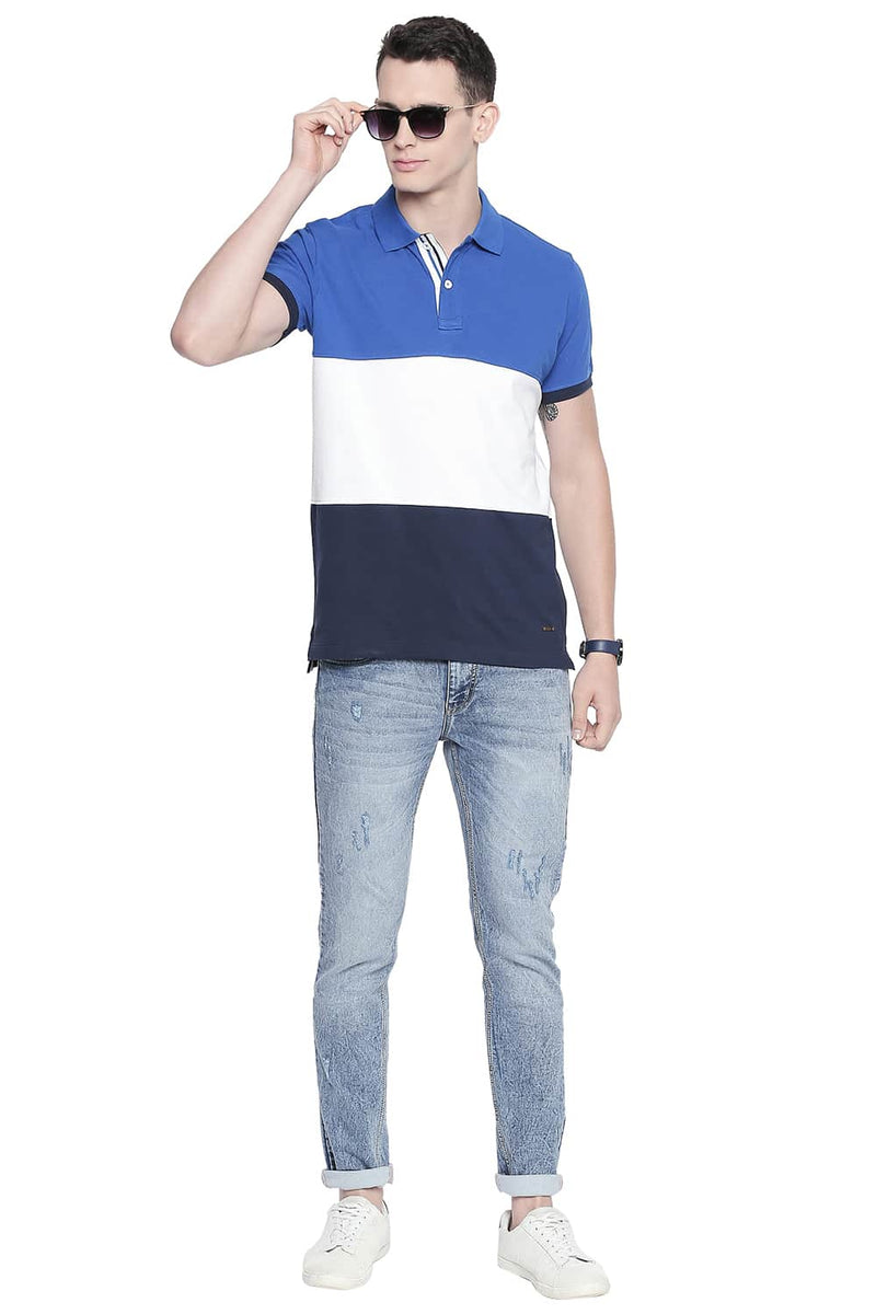 BASICS MUSCLE FIT POLO T SHIRT