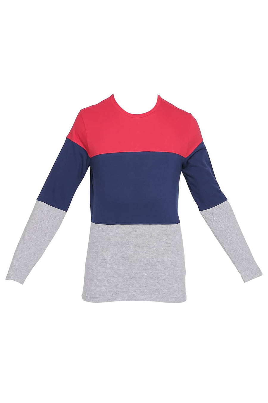 BASICS MUSCLE FIT CHINESE RED CREW NECK T SHIRT