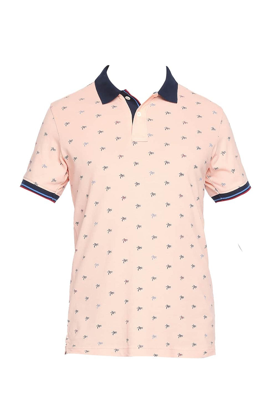 BASICS MUSCLE FIT PEACH PARFAIT POLO T SHIRT