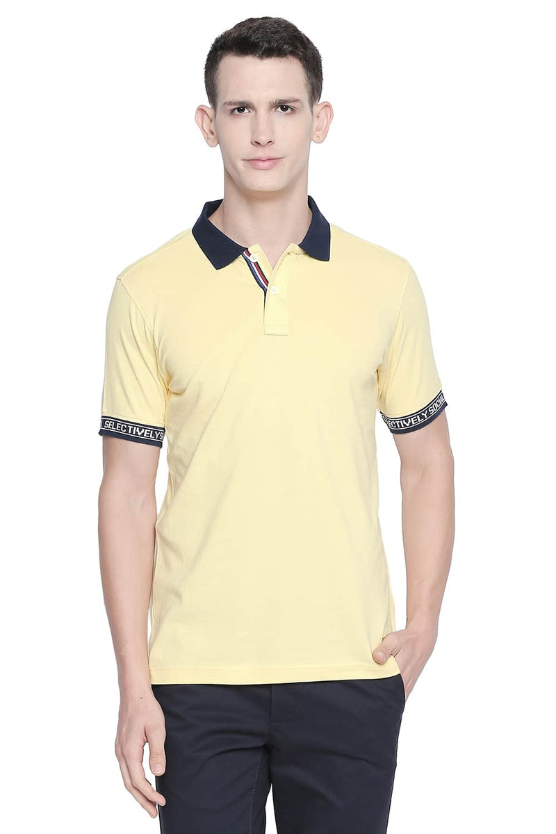 BASICS MUSCLE FIT POLO T SHIRT