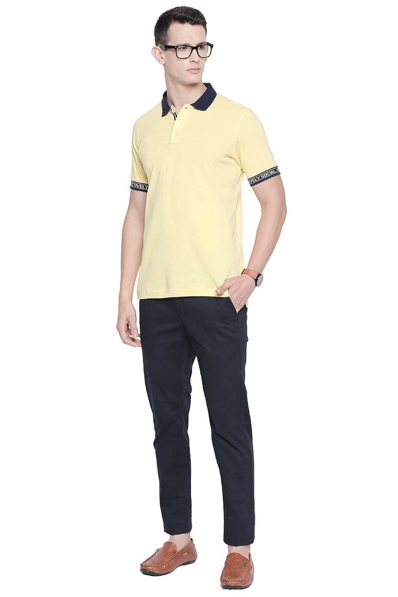 BASICS MUSCLE FIT POLO T SHIRT