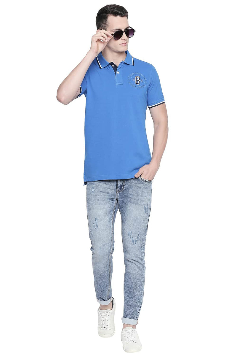 BASICS MUSCLE FIT POLO T SHIRT