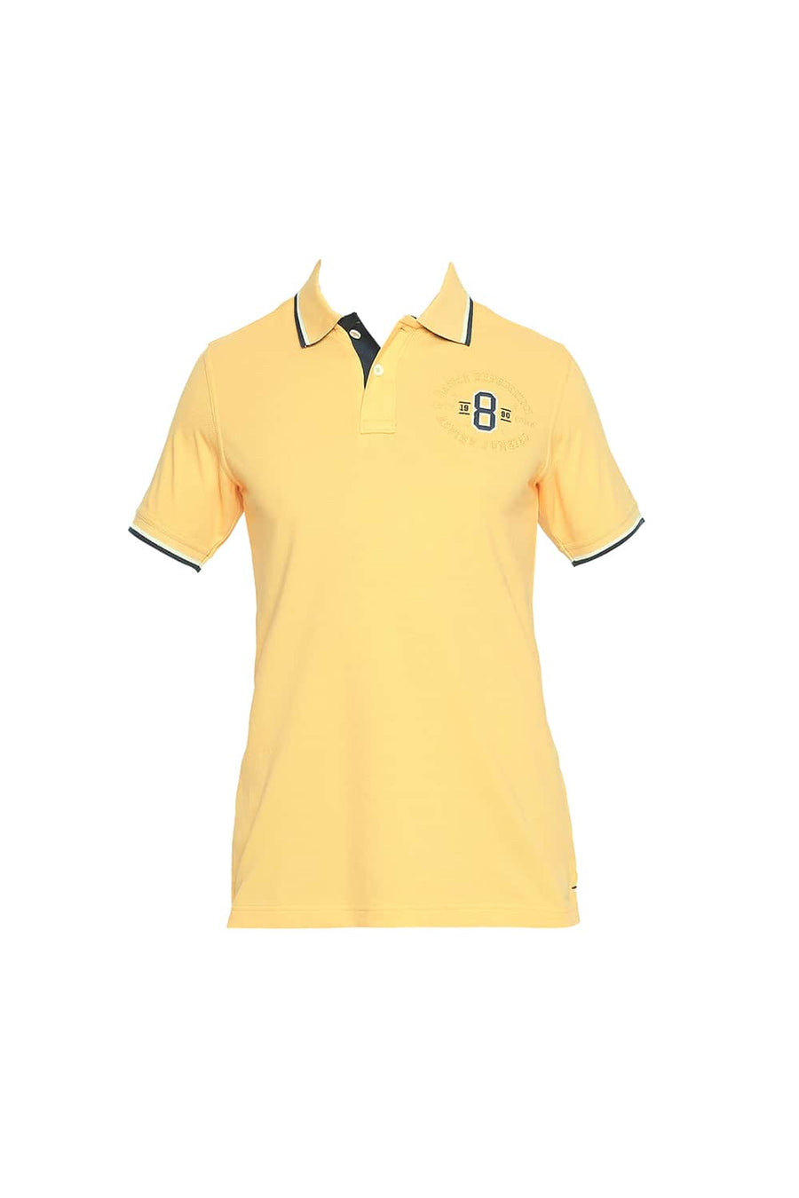 BASICS MUSCLE FIT BANANA CREAM POLO T SHIRT
