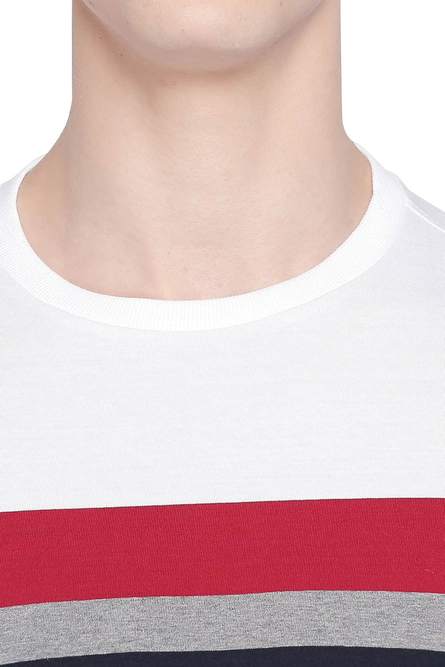 BASICS MUSCLE FIT HEATHER GREY CREW NECK T SHIRT