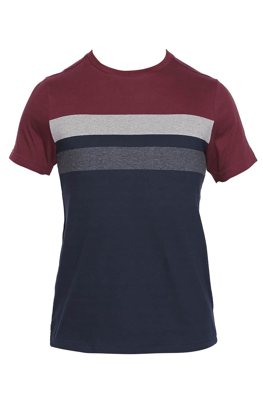 BASICS MUSCLE FIT DRESS BLUE CREW NECK T SHIRT