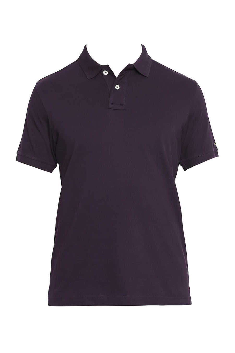 BASICS MUSCLE FIT PURPLE PIQU POLO T-SHIRT