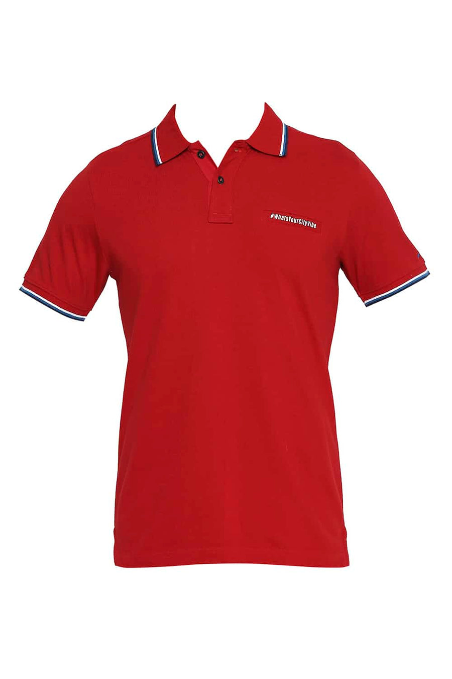 BASICS MUSCLE FIT SCOOTER RED POLO T SHIRT