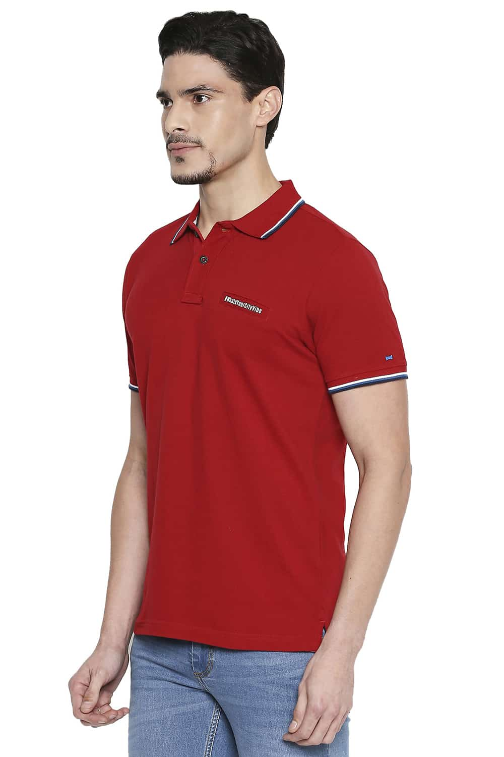 BASICS MUSCLE FIT POLO T SHIRT